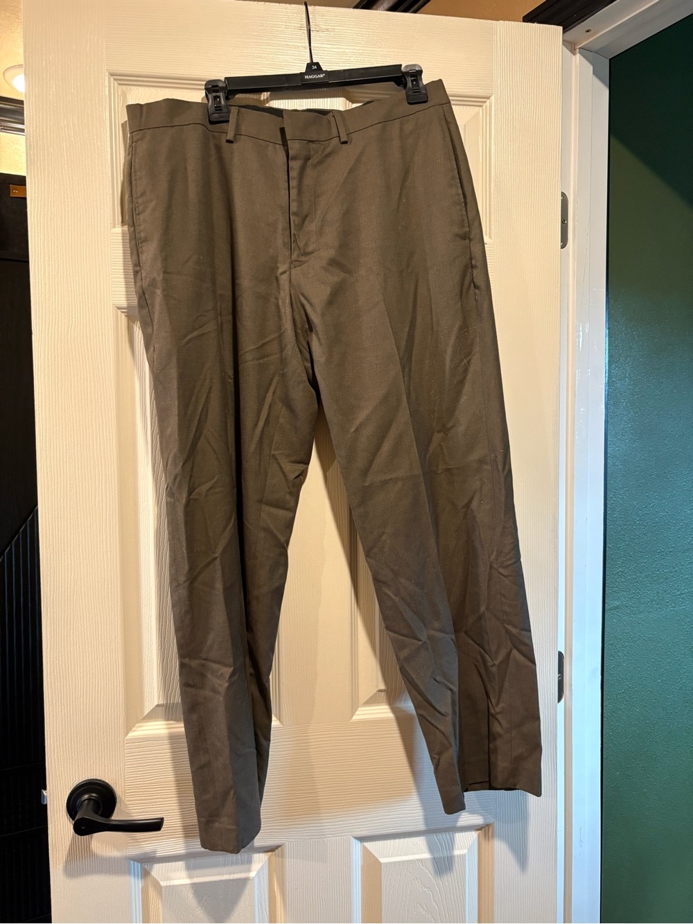 Geoffrey Beene Olive-Brown Dress Pants